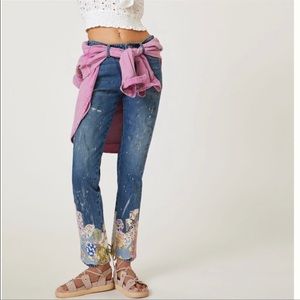 NWOT Pilcro The Heritage High-Rise Quilted Hem Jeans Sz.31